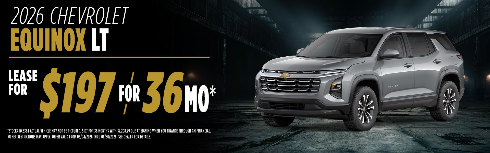 Lease the 2026 Chevrolet Equinox $197 per month