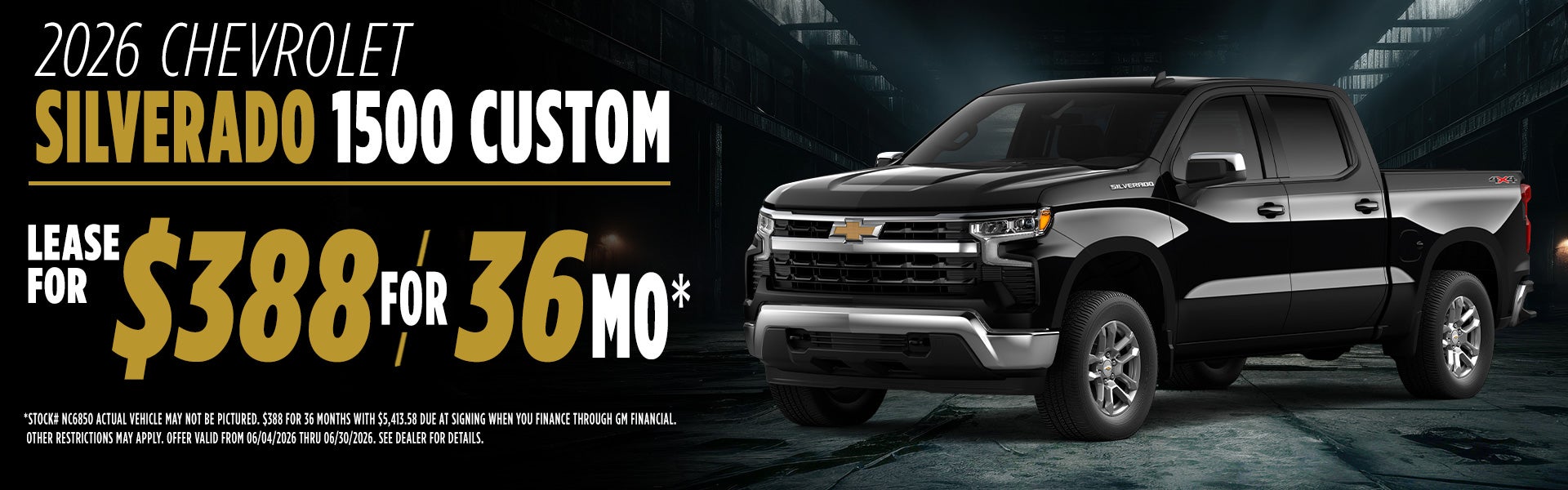 2026 Chevrolet Silverado 1500 Custom Lease